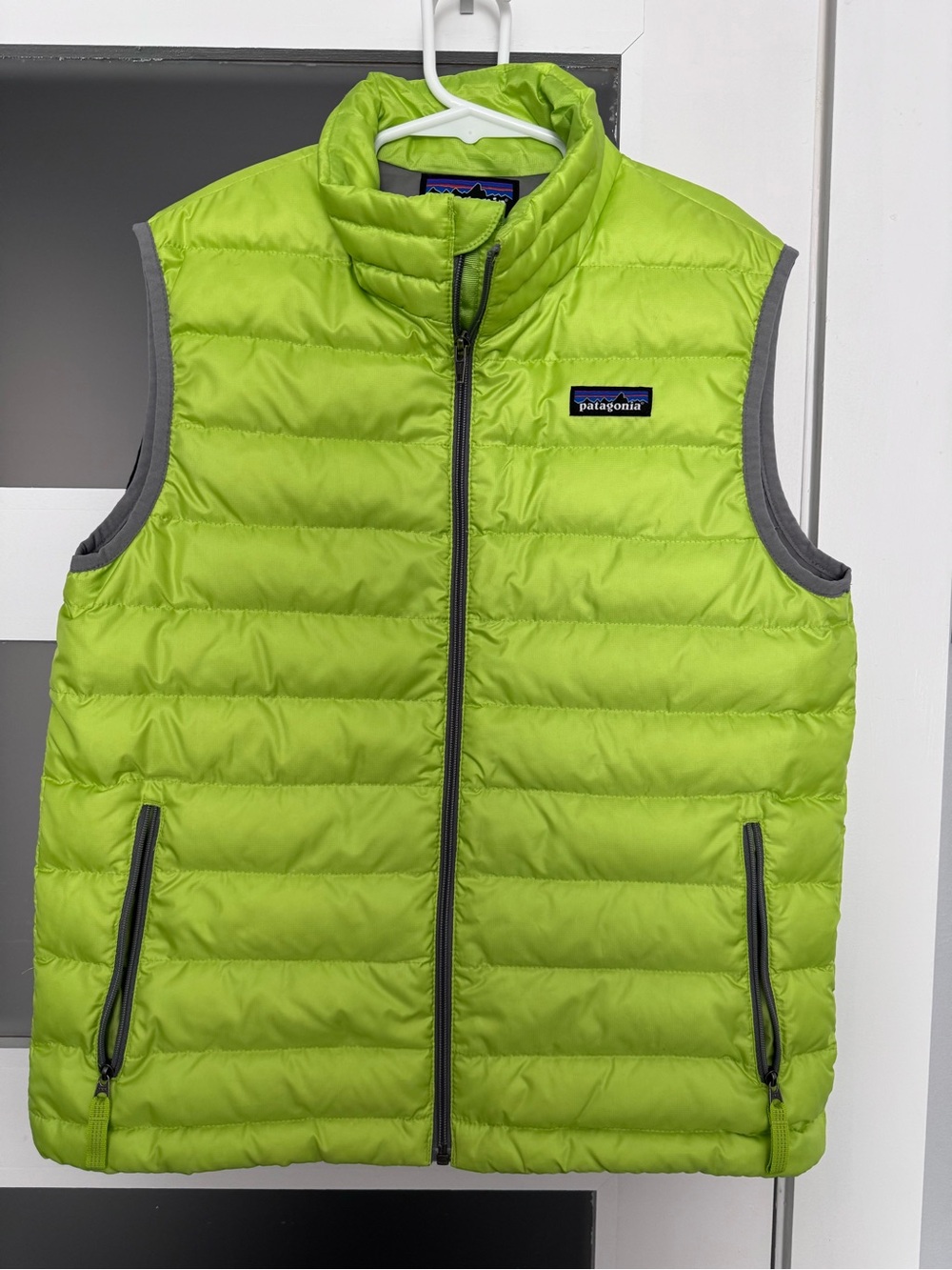 Patagonia Boy’s Lime Green Insulated Down Vest